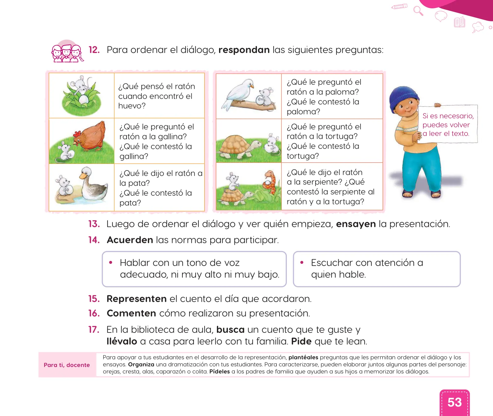 Página 55 de Cuadernillo de Comunicación 1. Primer grado de Primaria · 2024
