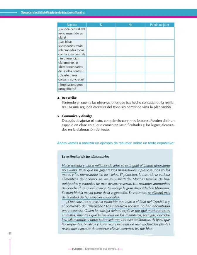 Página 26 de Lenguaje 9° · Secundaria Activa
