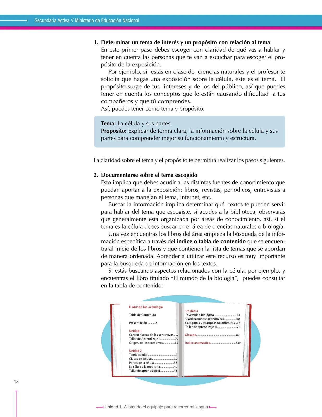 Página 18 de Lenguaje 7° · Secundaria Activa
