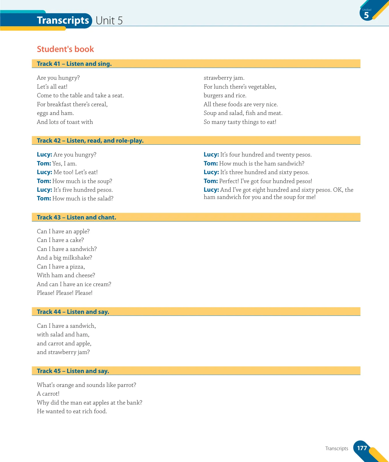 Página 41 de Inglés – Cuarto Básico | Texto del Estudiante MINEDUC – Descargar PDF · 2024