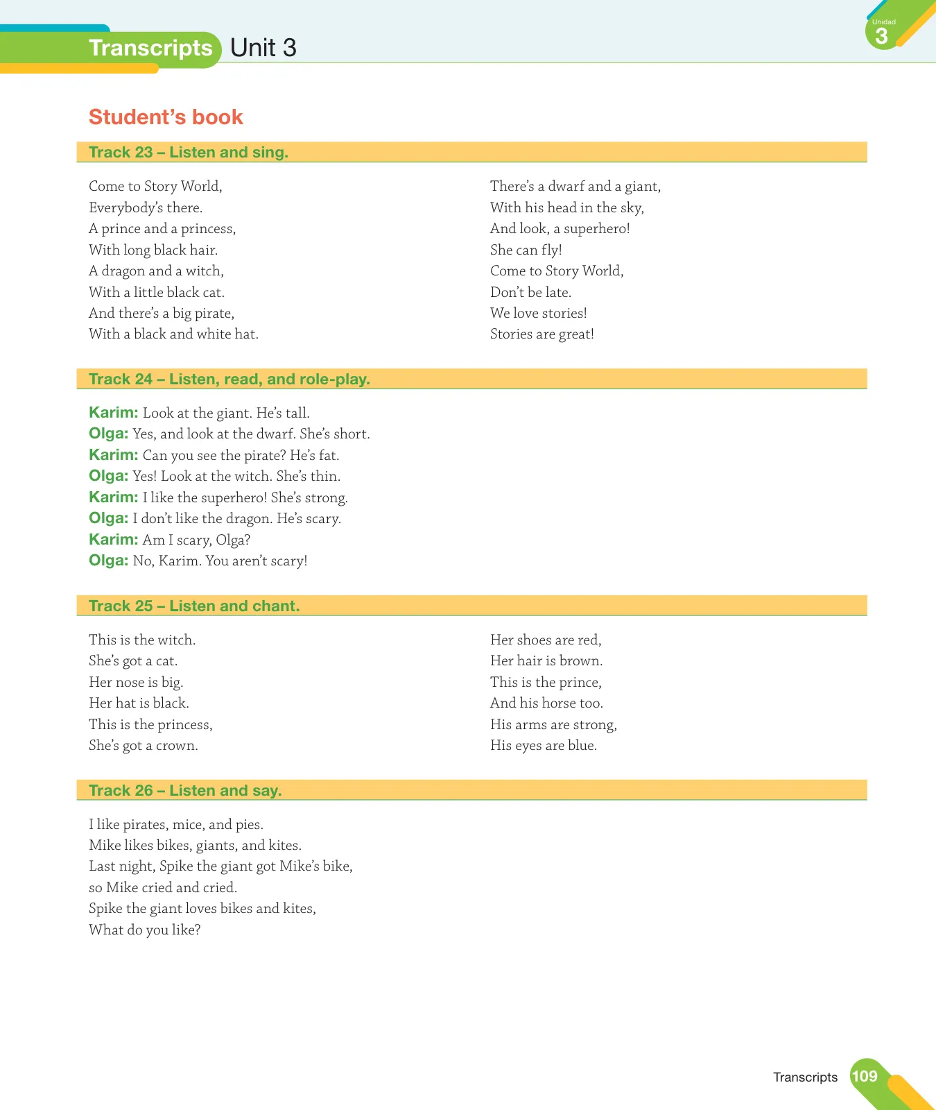 Página 111 de Inglés – Tercero Básico | Texto del Estudiante MINEDUC – Descargar PDF · 2024