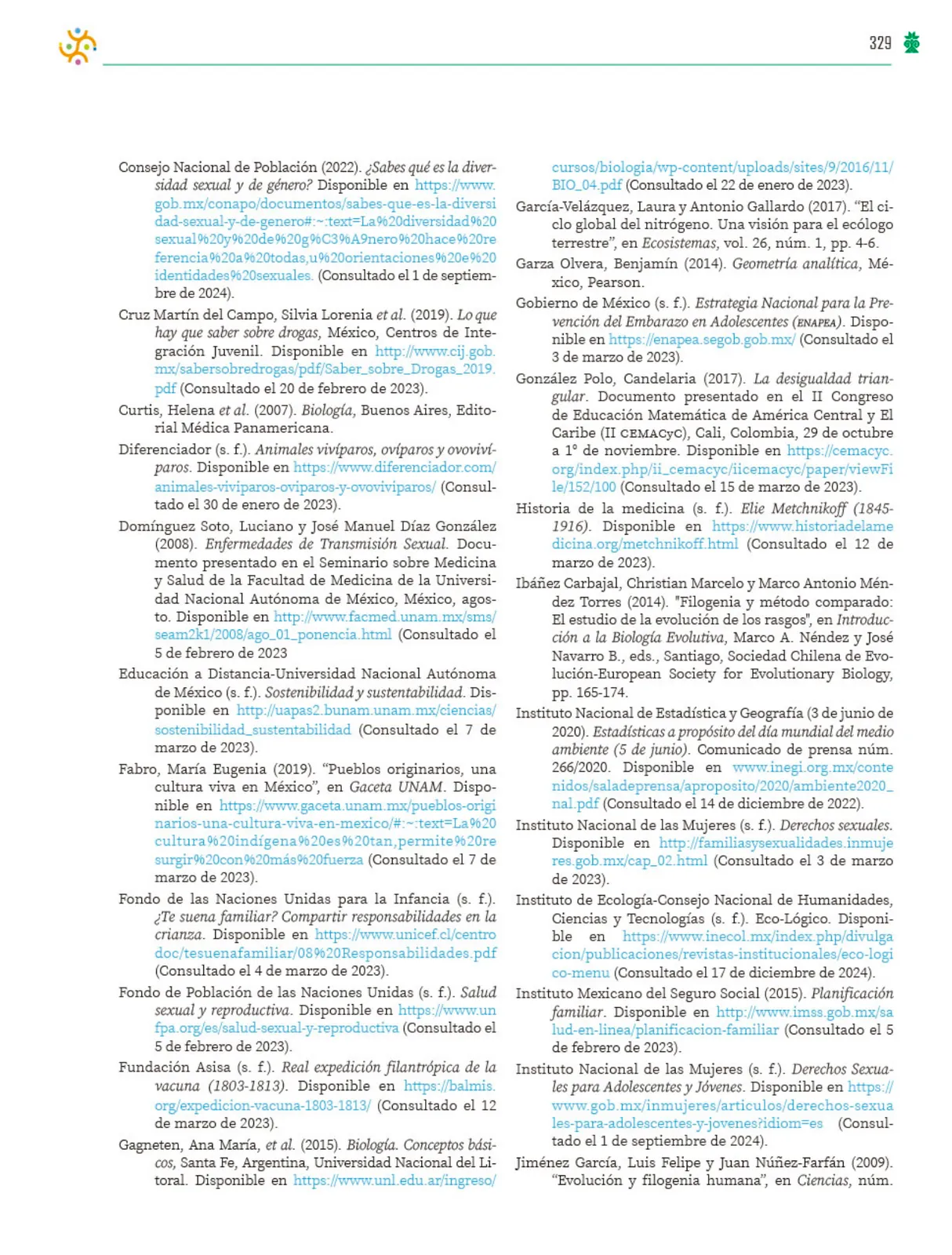 Página 330 de Colección Ximhai. Saberes y pensamiento científico. Libro de Educación Telesecundaria Grado 1° Ciclo Escolar 2025 - 2026