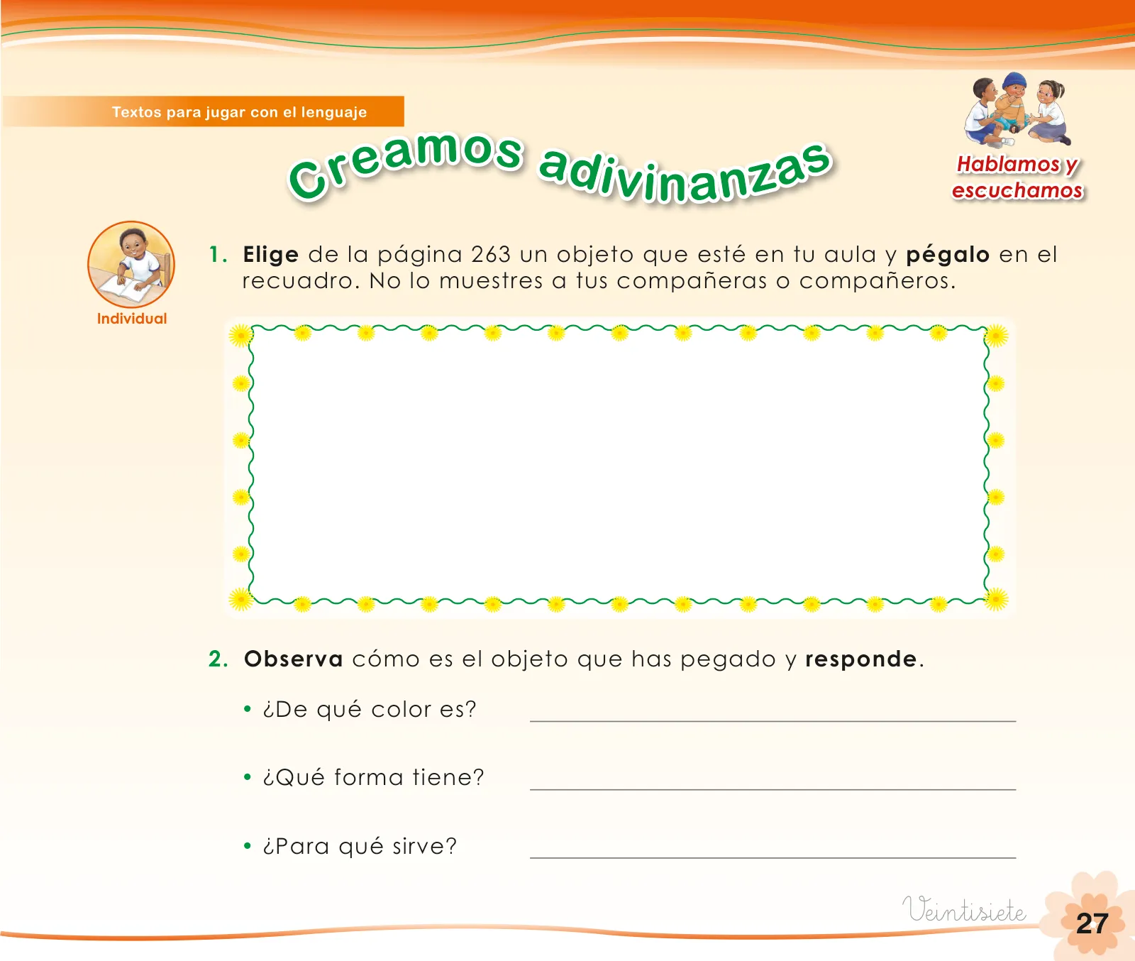 Página 29 de Comunicación 1 : cuaderno de trabajo para primer grado de Educación Primaria 2019 · 2019