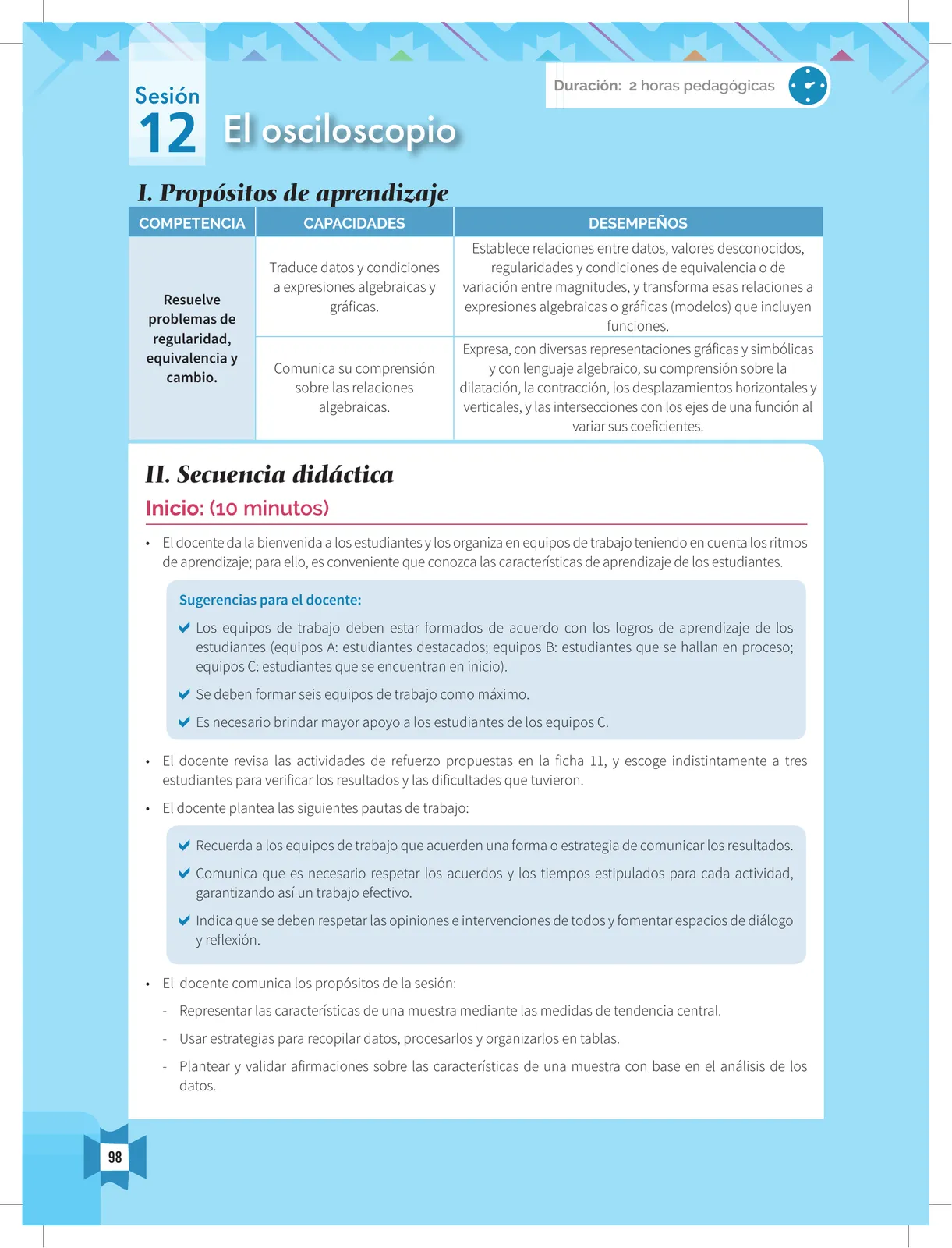 Página 100 de Resolvamos problemas 5 : manual para el docente 2018 · 2018