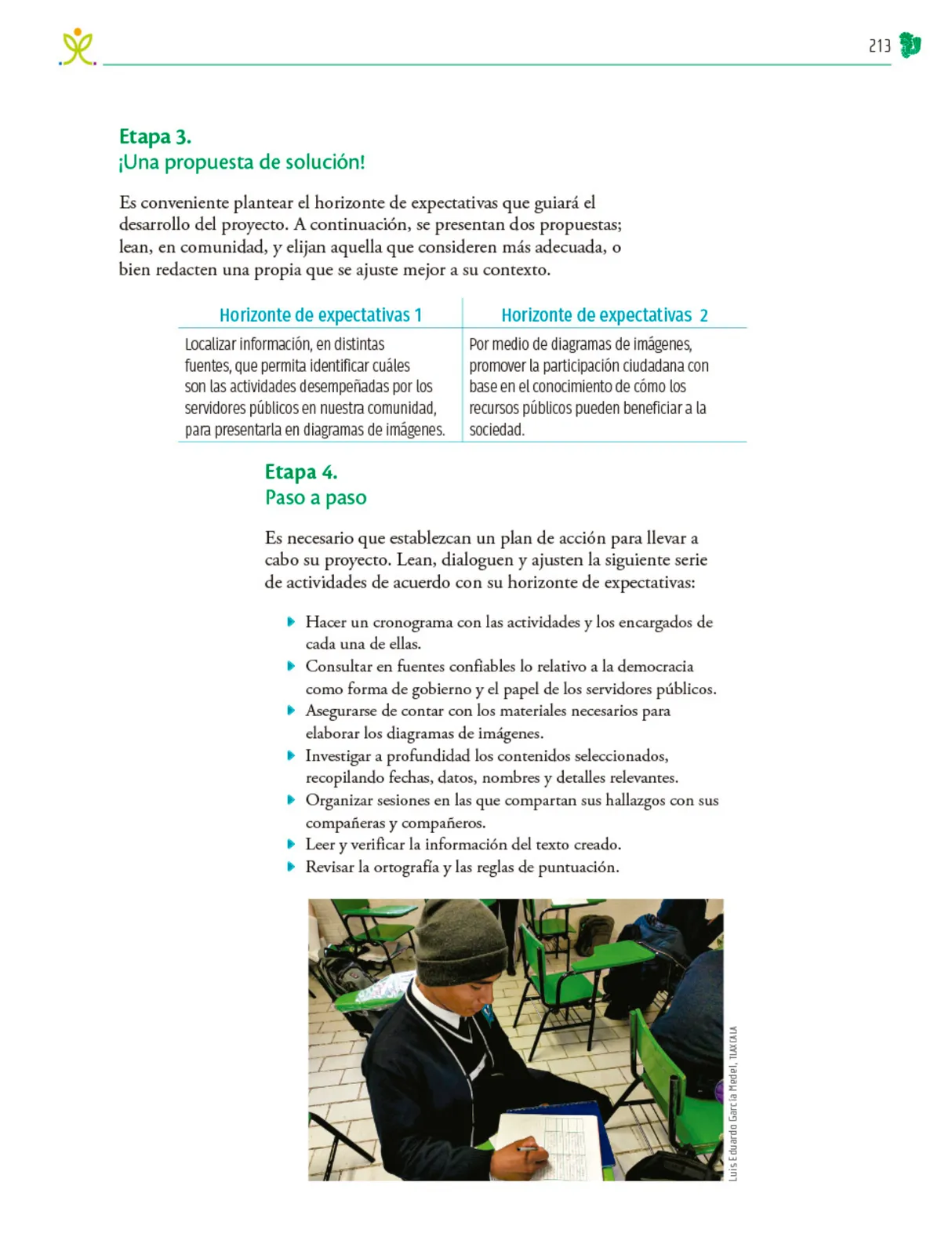 Página 214 de Colección Ximhai. Nuestro libro de Proyectos. Tomo III. Libro de Educación Telesecundaria Grado 1° Ciclo Escolar 2025 - 2026