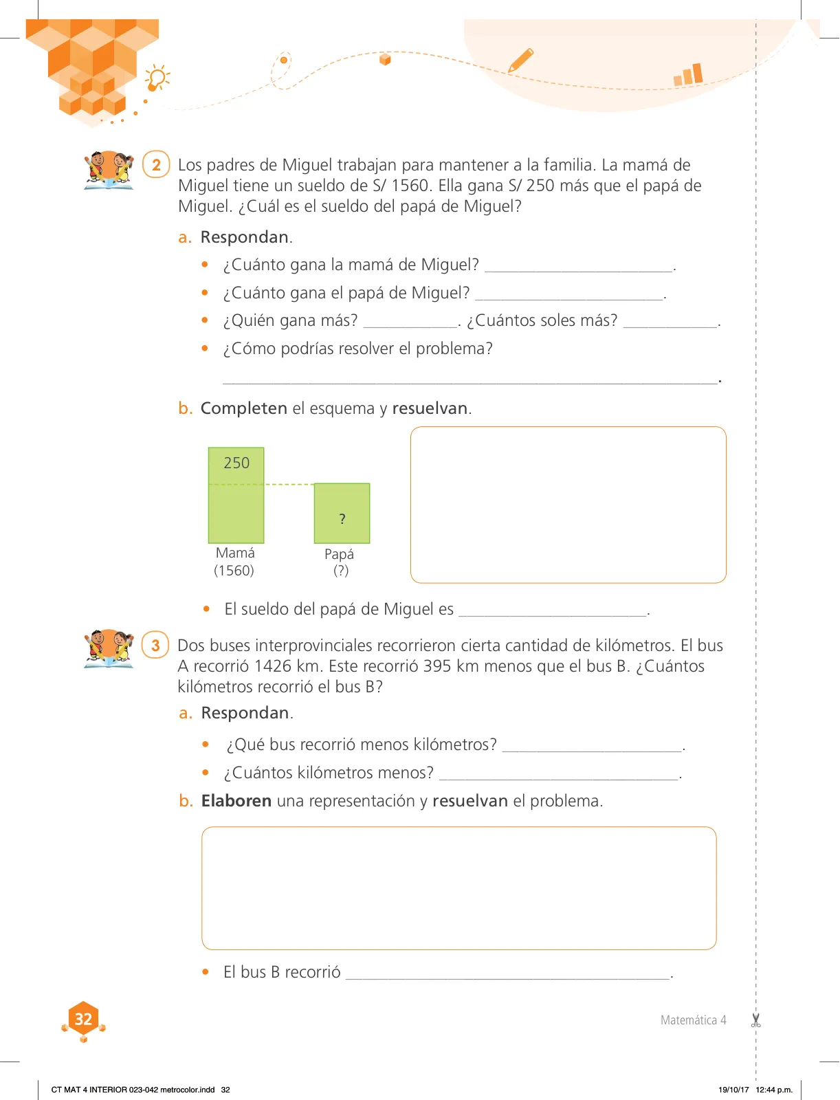 Miniatura página 32 de Matemática 4 : cuaderno de trabajo para cuarto grado de Educación Primaria 2018 · 2018