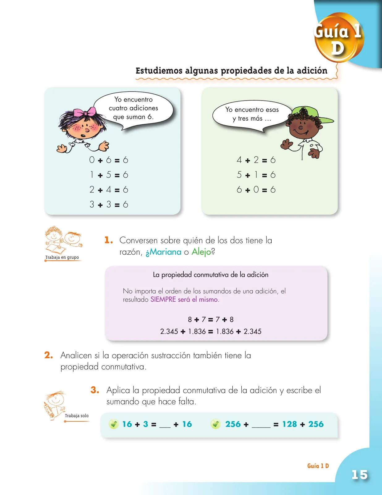 Miniatura página 15 de Matematica 3° · Cartilla 01