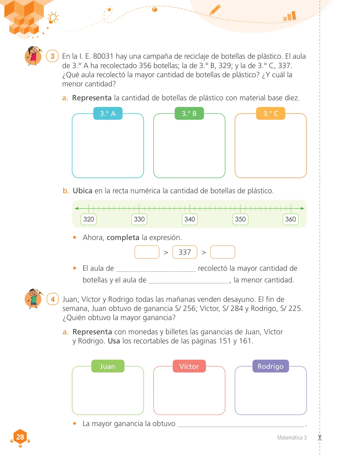 Miniatura página 30 de Matemática 3 : cuaderno de trabajo para tercer grado de Educación Primaria 2019 · 2019