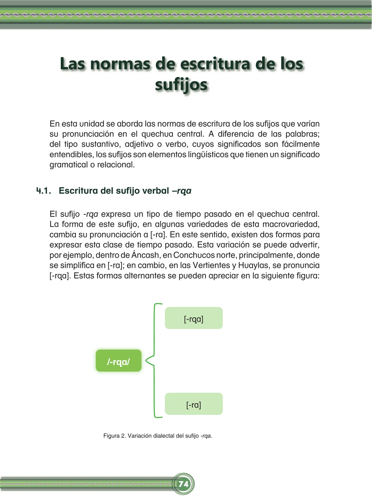 Miniatura página 76 de Chawpin qichwata alli qillqanapaq maytu = Manual de escritura quechua central · 2020