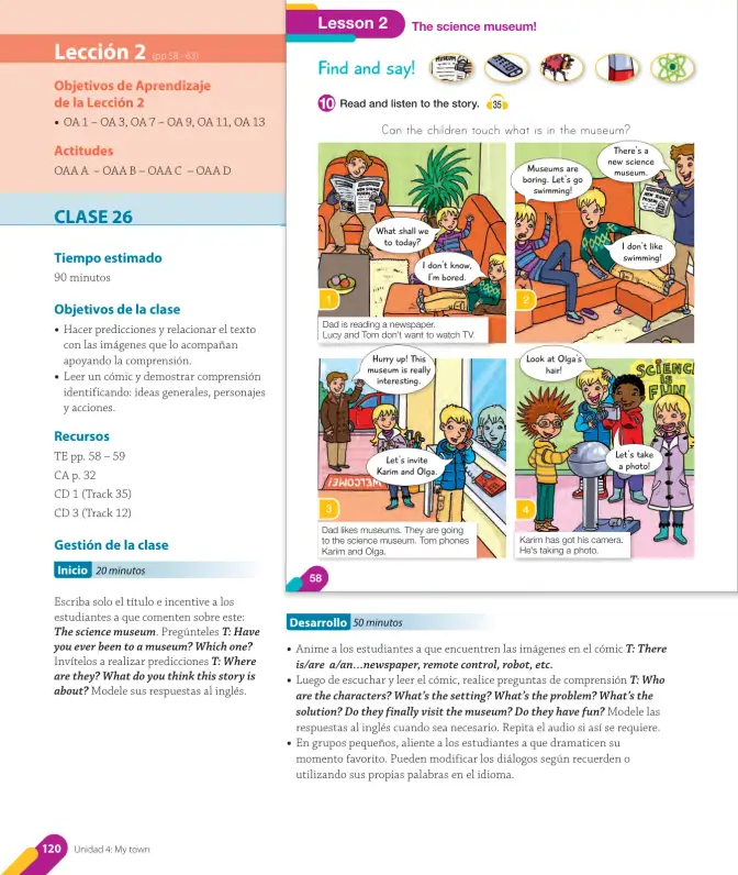 Página 122 de Inglés – Cuarto Básico | Texto del Estudiante MINEDUC – Descargar PDF · 2024