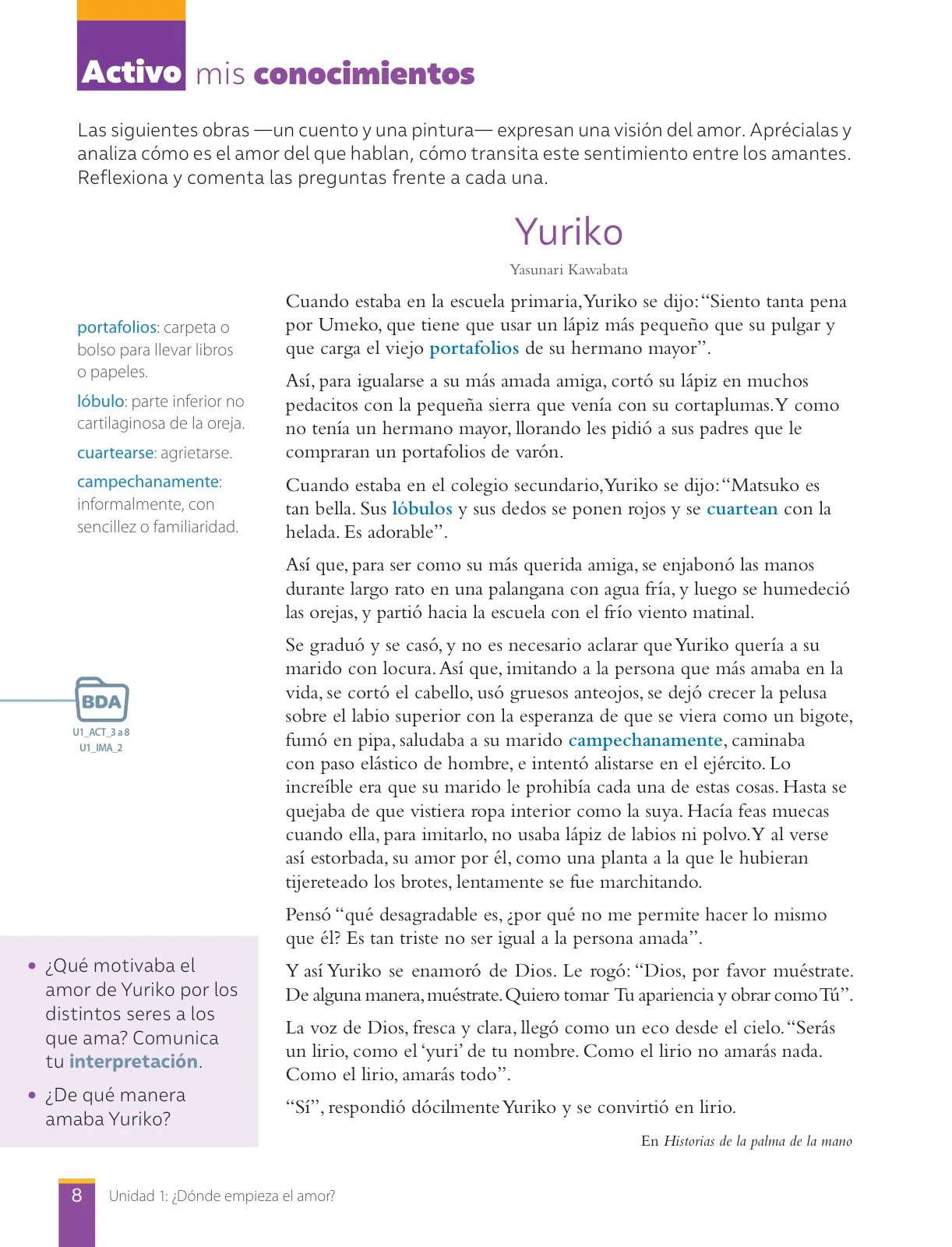 Miniatura página 10 de Lengua y Literatura – Octavo Básico | Texto del Estudiante MINEDUC – Descargar PDF · 2024