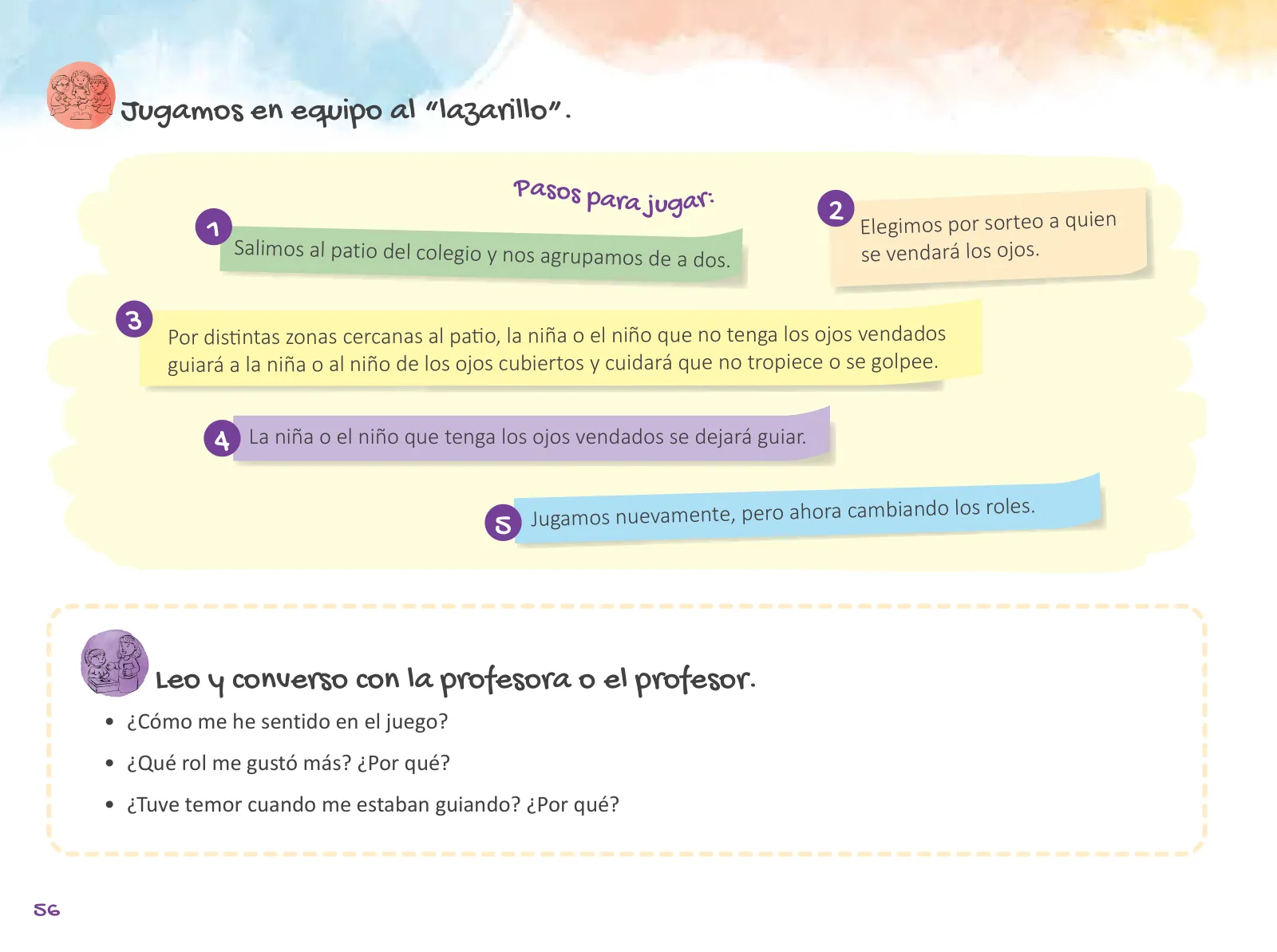 Miniatura página 58 de Cuadernillo de Tutoría 1 : primer grado de Educación Primaria · 2021