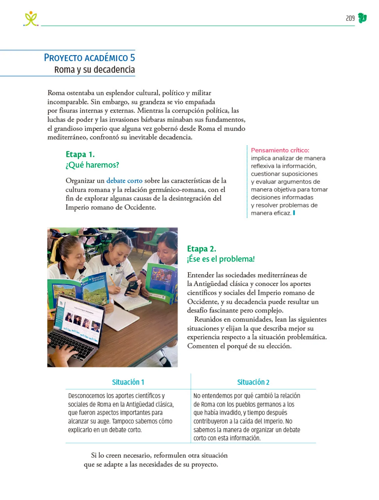Página 210 de Colección Nanahuatzin. Nuestro libro de Proyectos. Tomo I. Libro de Educación Telesecundaria Grado 3° Ciclo Escolar 2025 - 2026