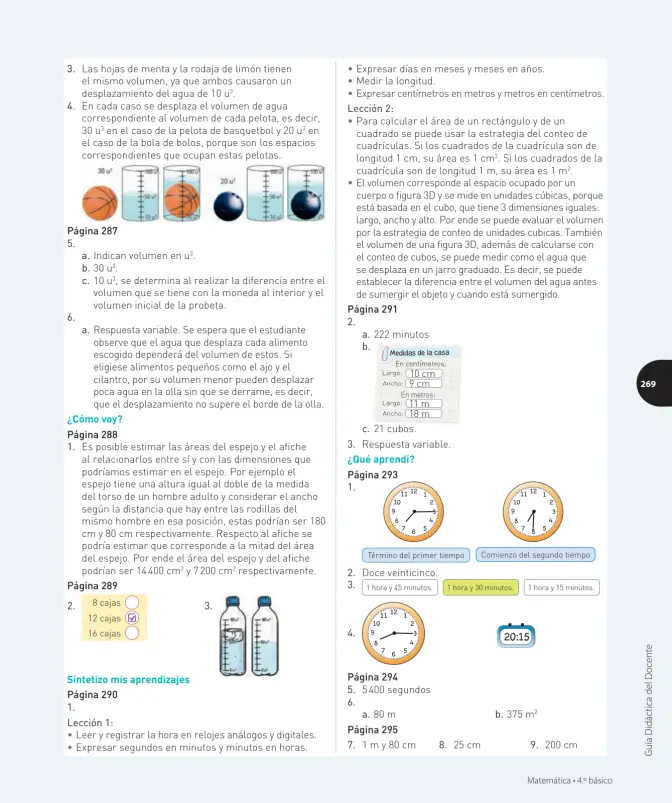 Página 284 de Matemática – Cuarto Básico | Texto del Estudiante MINEDUC – Descargar PDF · 2024