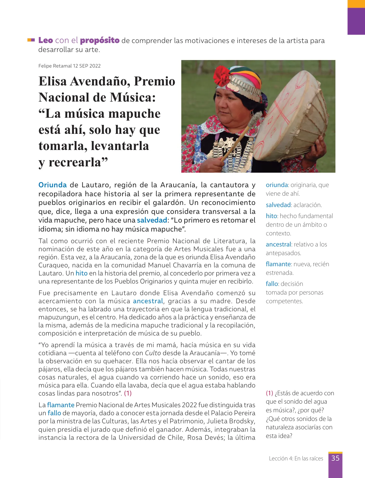 Página 37 de Lengua y Literatura – Octavo Básico | Texto del Estudiante MINEDUC – Descargar PDF · 2024