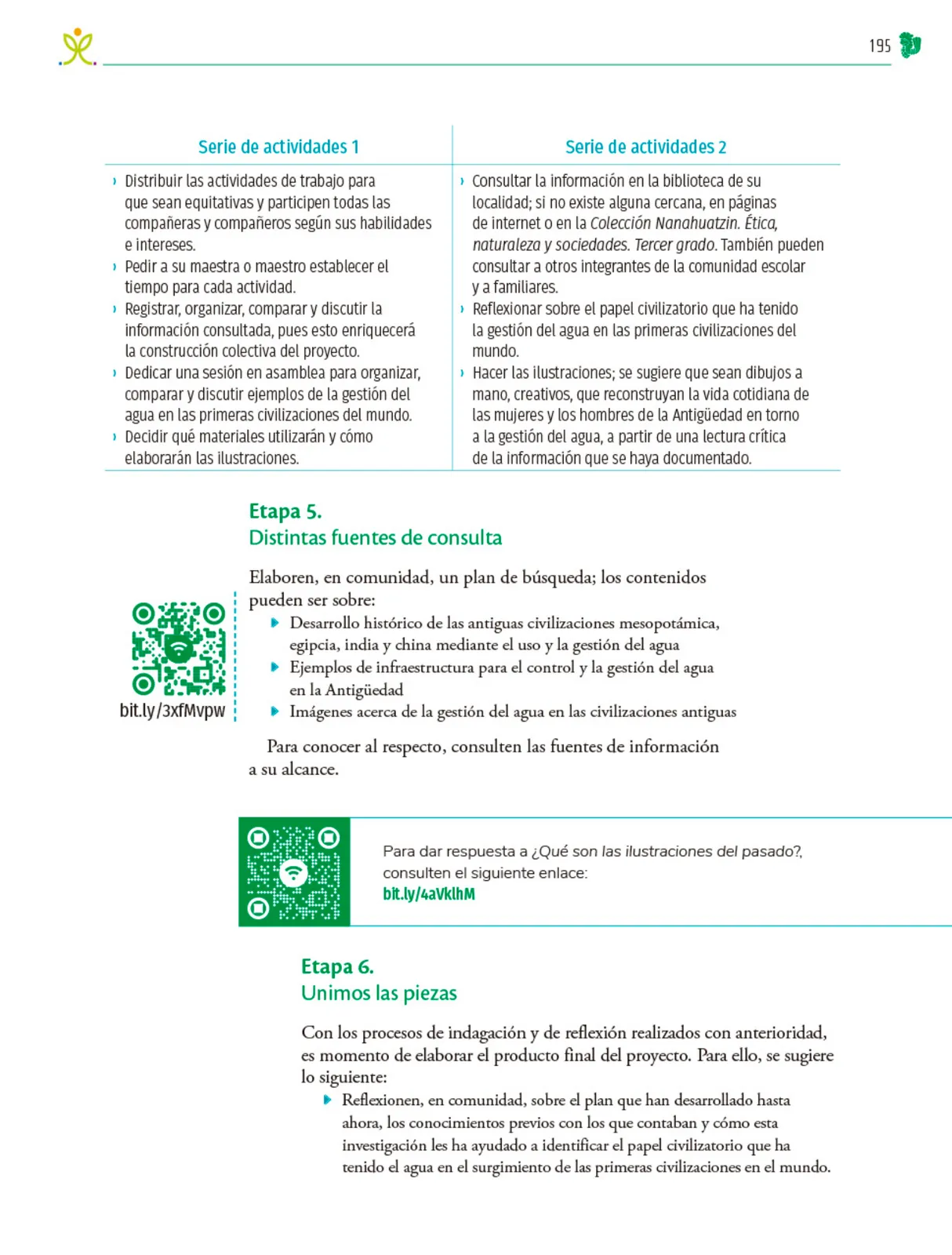 Miniatura página 196 de Colección Nanahuatzin. Nuestro libro de Proyectos. Tomo I.   Libro de Educación Telesecundaria Grado 3°  Ciclo Escolar 2025 - 2026