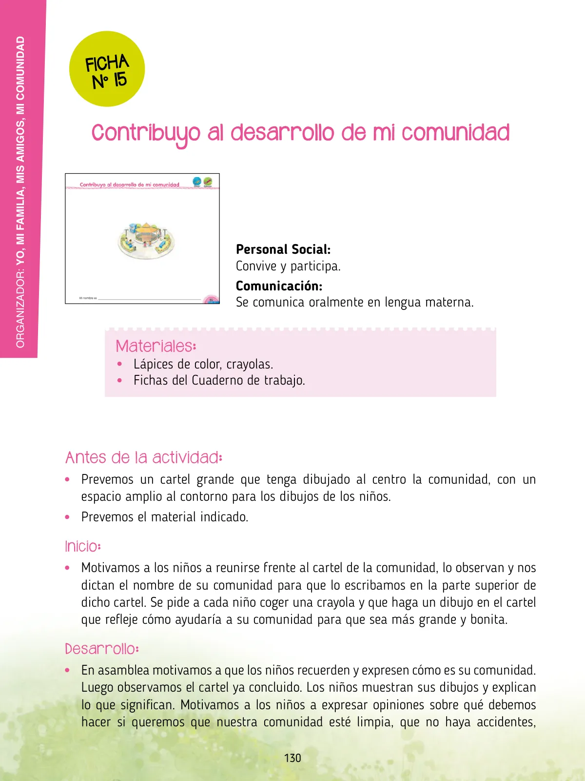 Miniatura página 132 de Agenda pedagógica 2017-2018 para docentes de II Ciclo de Instituciones de nivel de Educación Inicial · 2017