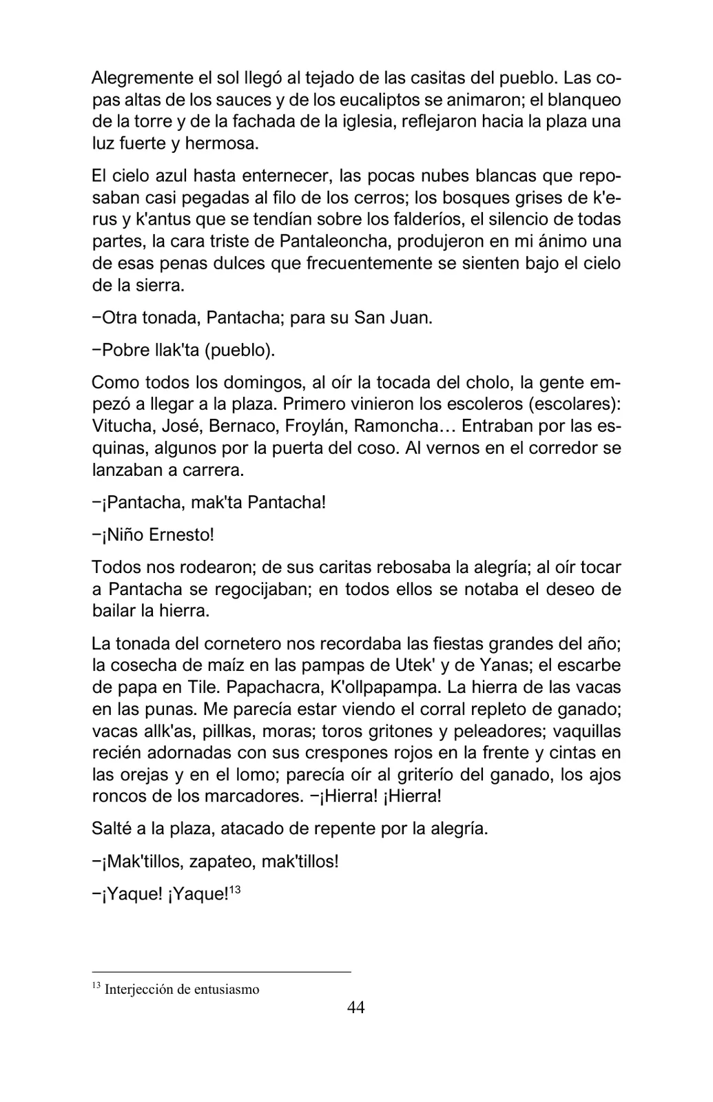 Página 44 de Arguedas, entre el fuego y el amor : textos seleccionados para estudiantes de Educación Básica · 2021