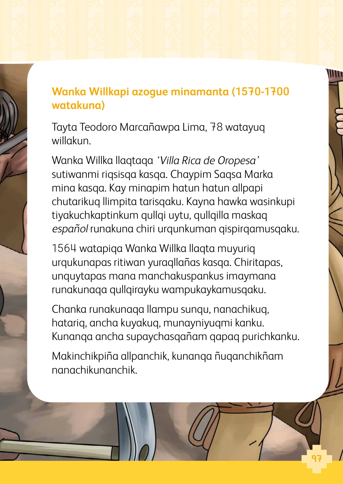 Página 99 de 1 yachaykuna, ruraykuna - Chanka Urin Qichwa. Saberes y Haceres III 1 - Primaria - Quechua Chanka · 2024