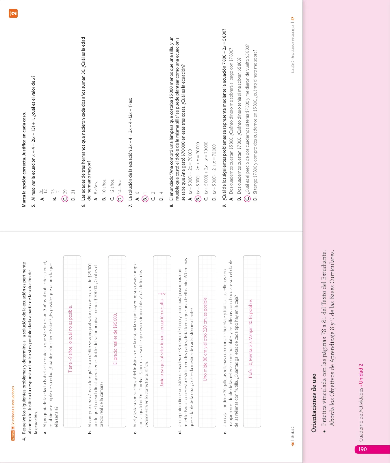 Página 192 de Matemática – Octavo Básico | Texto del Estudiante MINEDUC – Descargar PDF · 2024