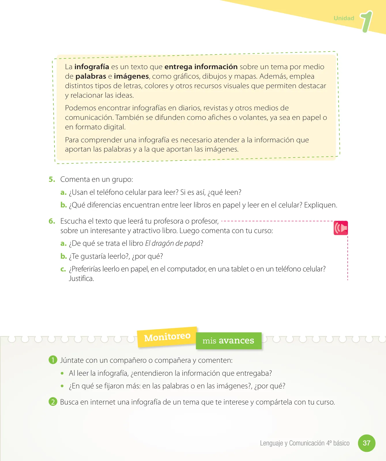 Página 39 de Lenguaje y Comunicación – Cuarto Básico | Texto del Estudiante MINEDUC – Descargar PDF · 2024