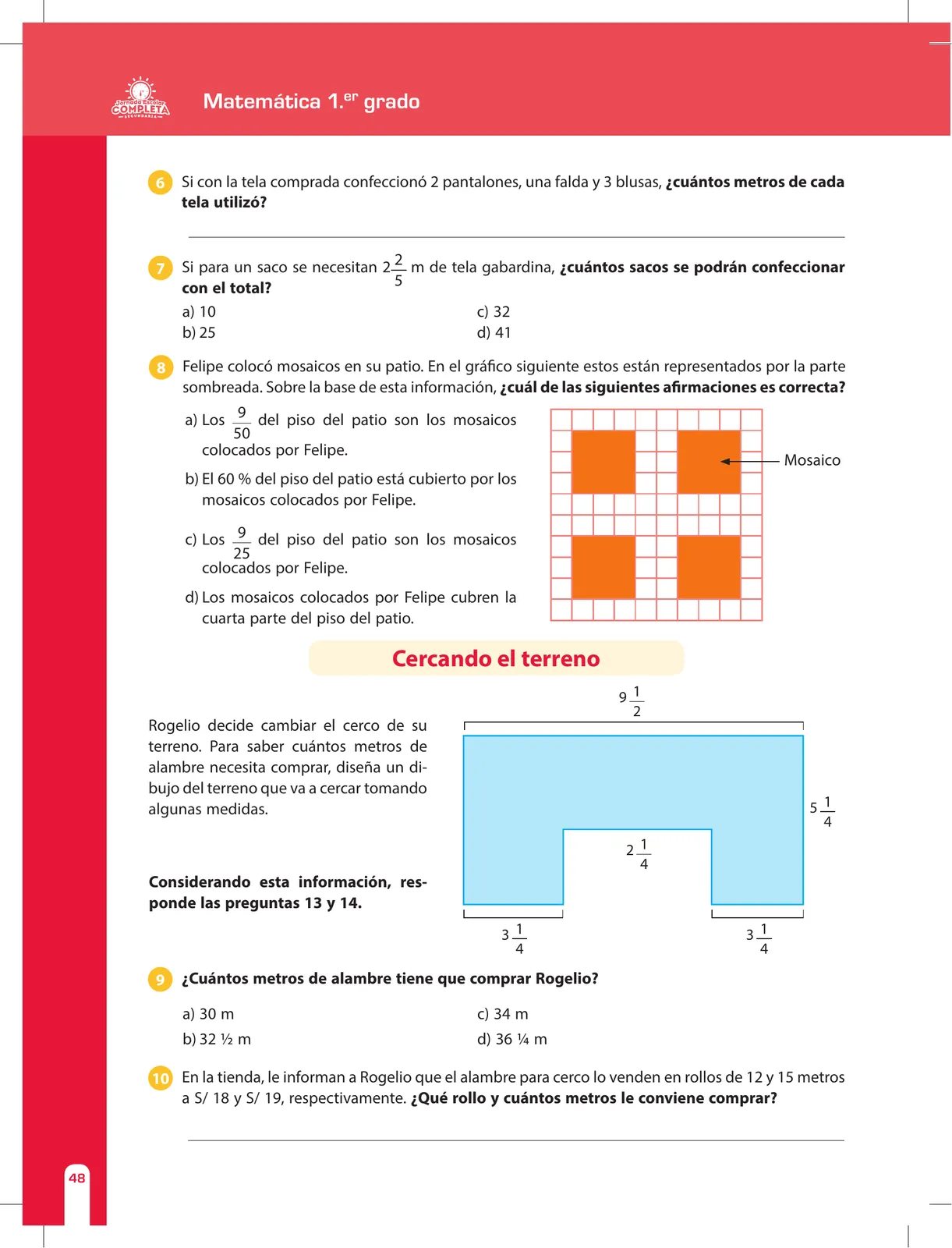 Página 48 de Matemática 1 : cuaderno de reforzamiento pedagógico - JEC · 2016