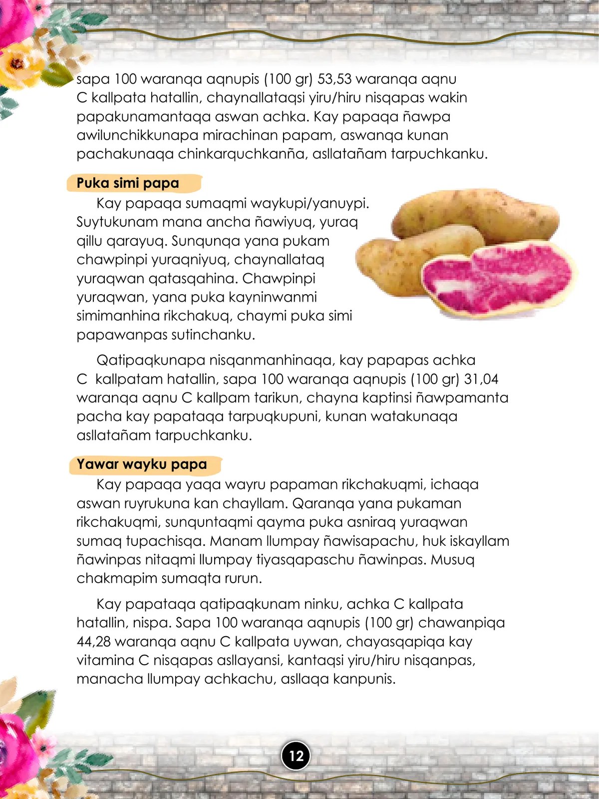 Página 14 de Llaqtanchikpa kawsayninkuna - Chanka : saberes de los pueblos - Comunicación y Ciencia y Tecnología quechua, variante Chanca · 2021