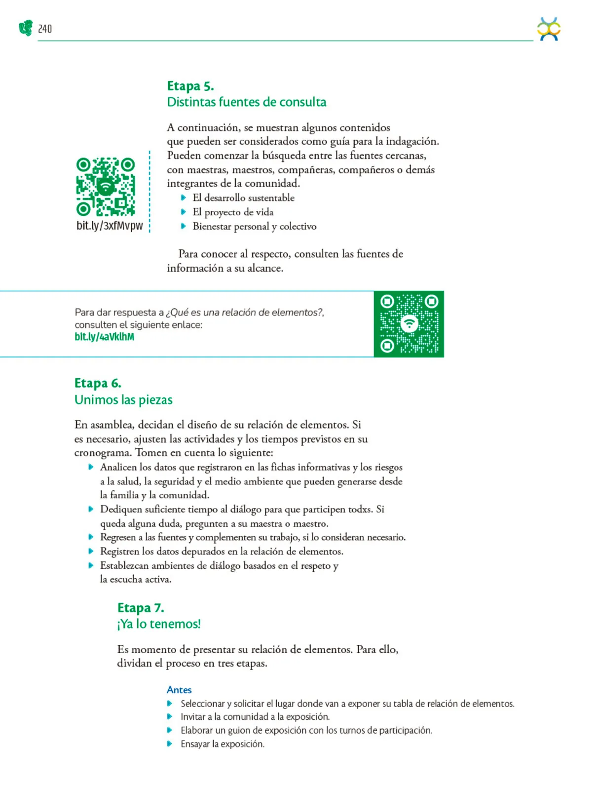 Miniatura página 241 de Colección Nanahuatzin. Nuestro libro de Proyectos.  Tomo II.  Libro de Educación Telesecundaria Grado 3°  Ciclo Escolar 2025 - 2026