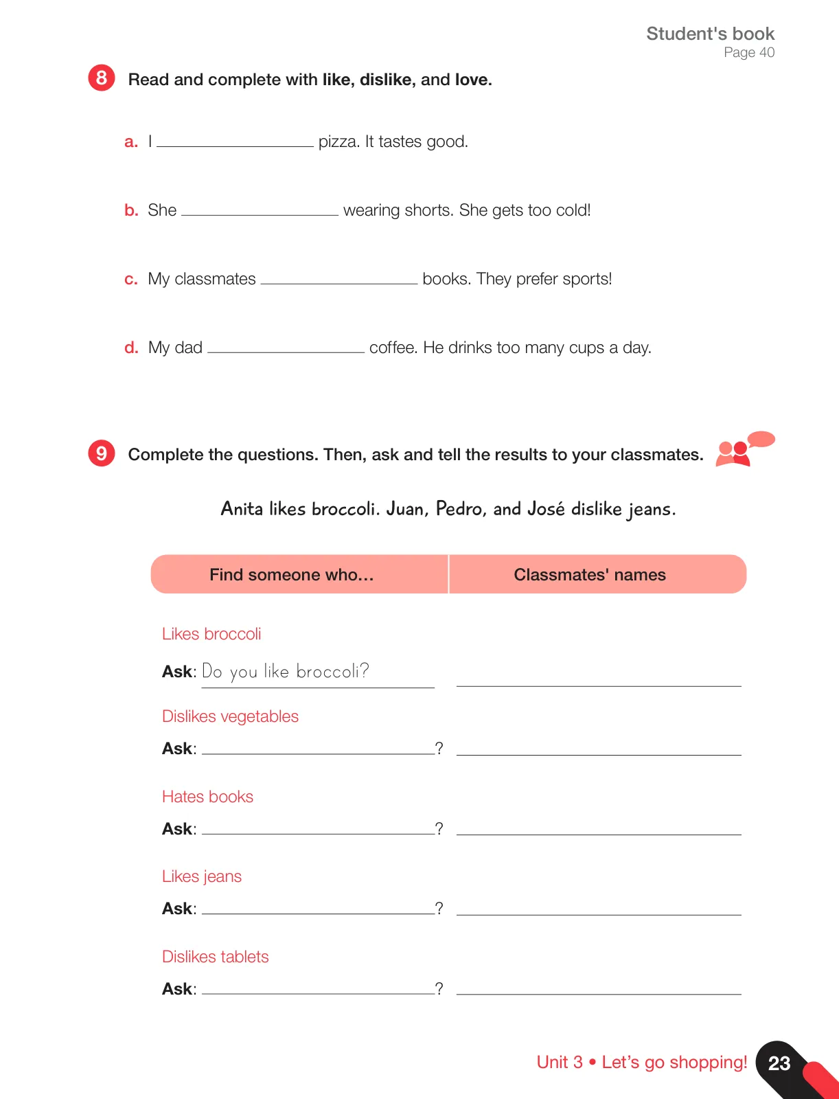 Página 25 de Inglés – Quinto Básico | Texto del Estudiante MINEDUC – Descargar PDF · 2024