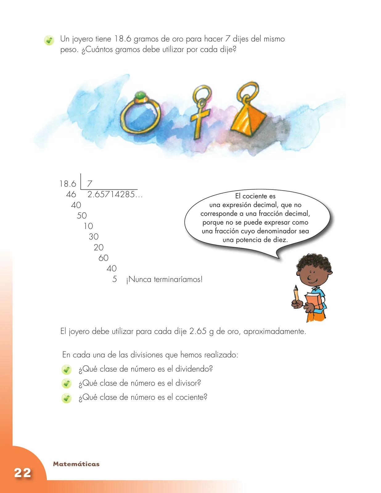 Miniatura página 22 de Matematica 5° · Cartilla 03
