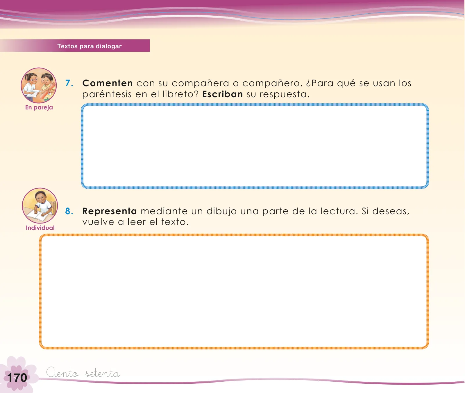 Página 172 de Comunicación 1 : cuaderno de trabajo para primer grado de Educación Primaria 2019 · 2019