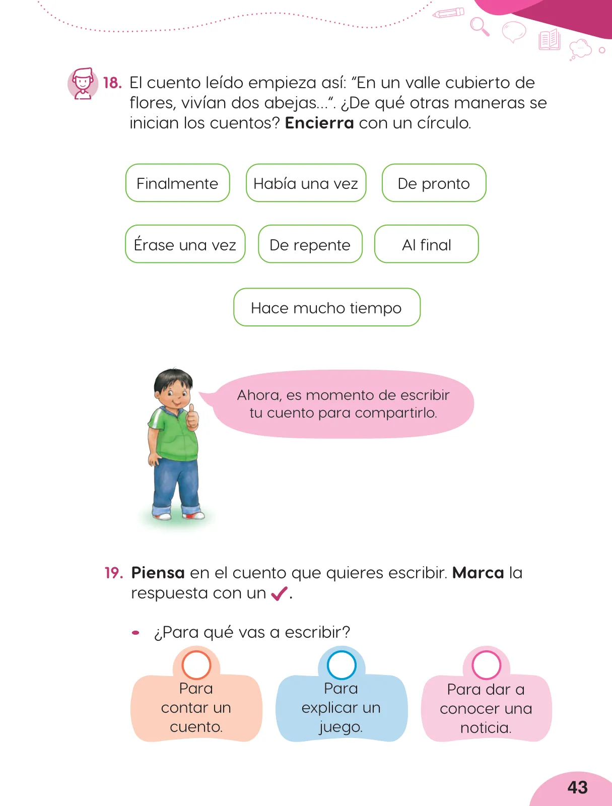 Página 45 de Cuadernillo de Comunicación 2, segundo grado de Primaria · 2023