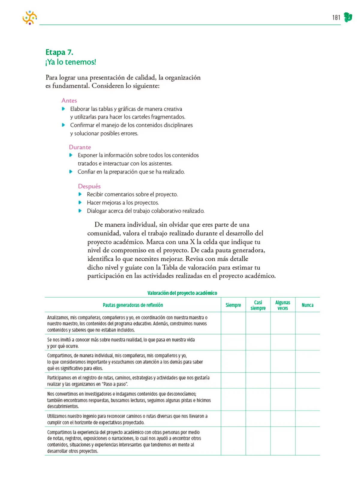 Miniatura página 182 de Colección Ximhai. Nuestro libro de Proyectos. Tomo I.   Libro de Educación Telesecundaria Grado 1°  Ciclo Escolar 2025 - 2026