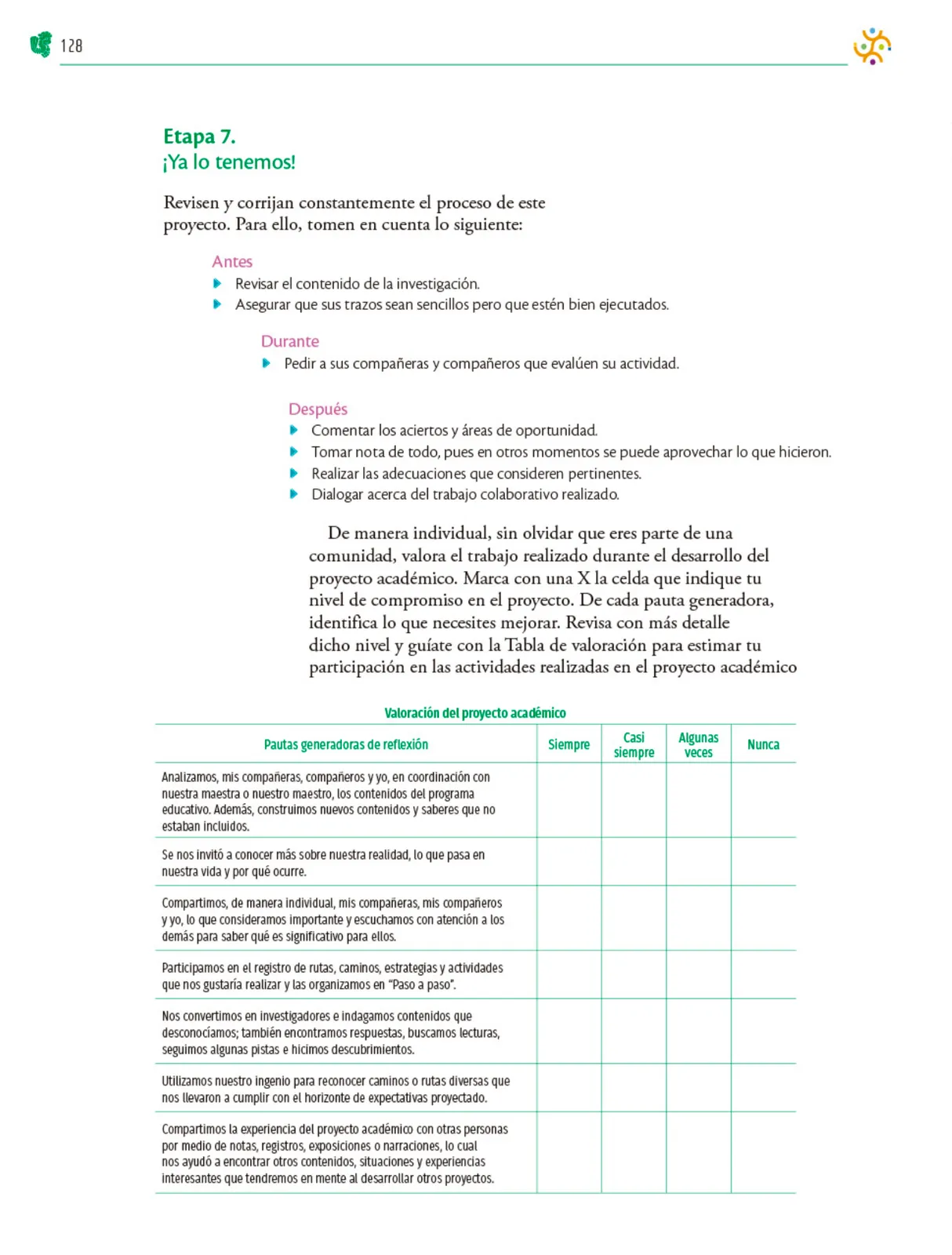 Página 129 de Colección Ximhai. Nuestro libro de Proyectos. Tomo III. Libro de Educación Telesecundaria Grado 1° Ciclo Escolar 2025 - 2026