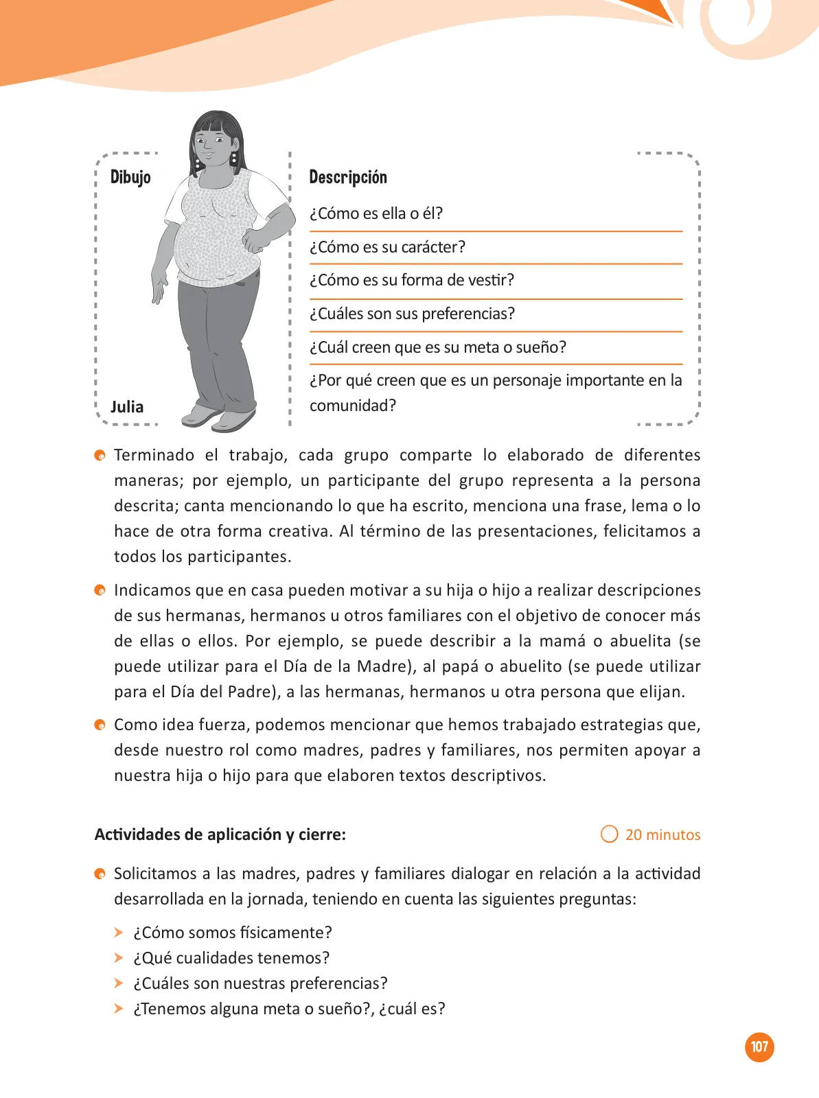 Página 109 de Guía para el trabajo docente con las familias del ciclo IV de Primaria · 2016