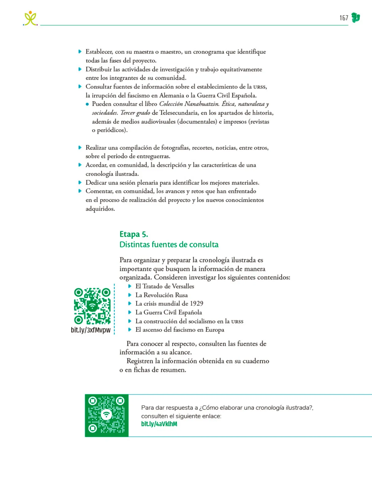 Miniatura página 168 de Colección Nanahuatzin. Nuestro libro de Proyectos.  Tomo III.  Libro de Educación Telesecundaria Grado 3°  Ciclo Escolar 2025 - 2026