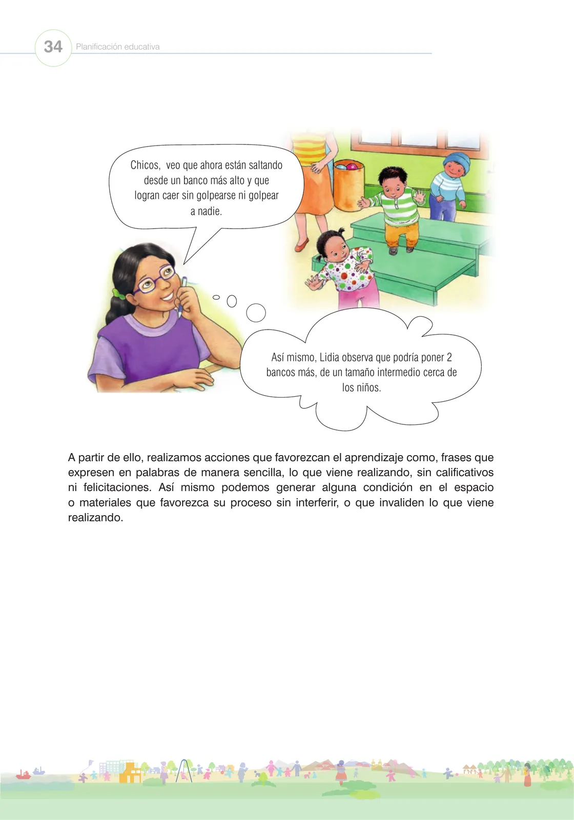 Página 36 de La planificación del proceso de enseñanza aprendizaje y la evaluación formativa en Ciclo I : guía cartilla de orientación planificación educativa · 2024