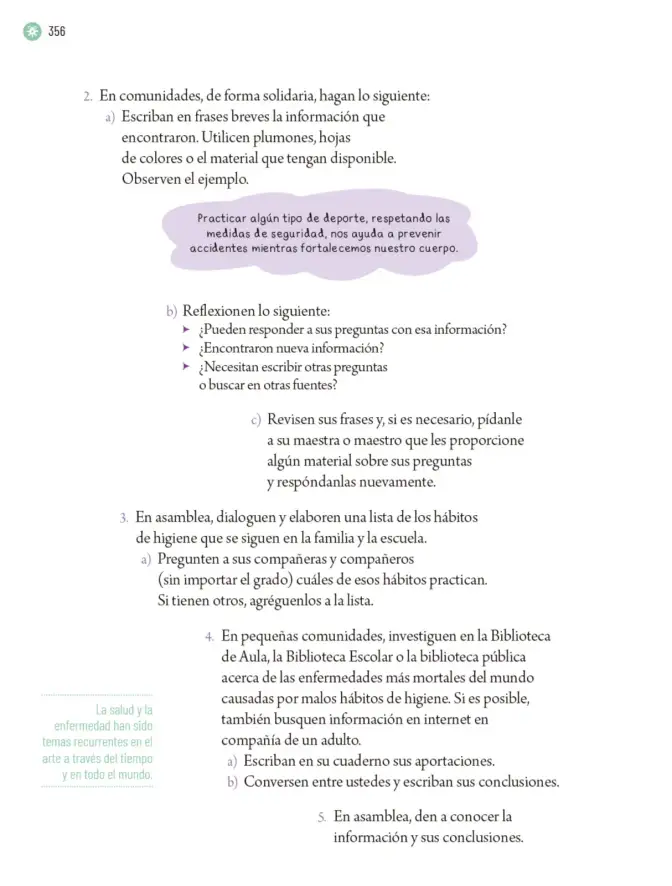 Página 359 de Proyectos Escolares. Libro de Educación Primaria Grado 6° Ciclo Escolar 2025 - 2026