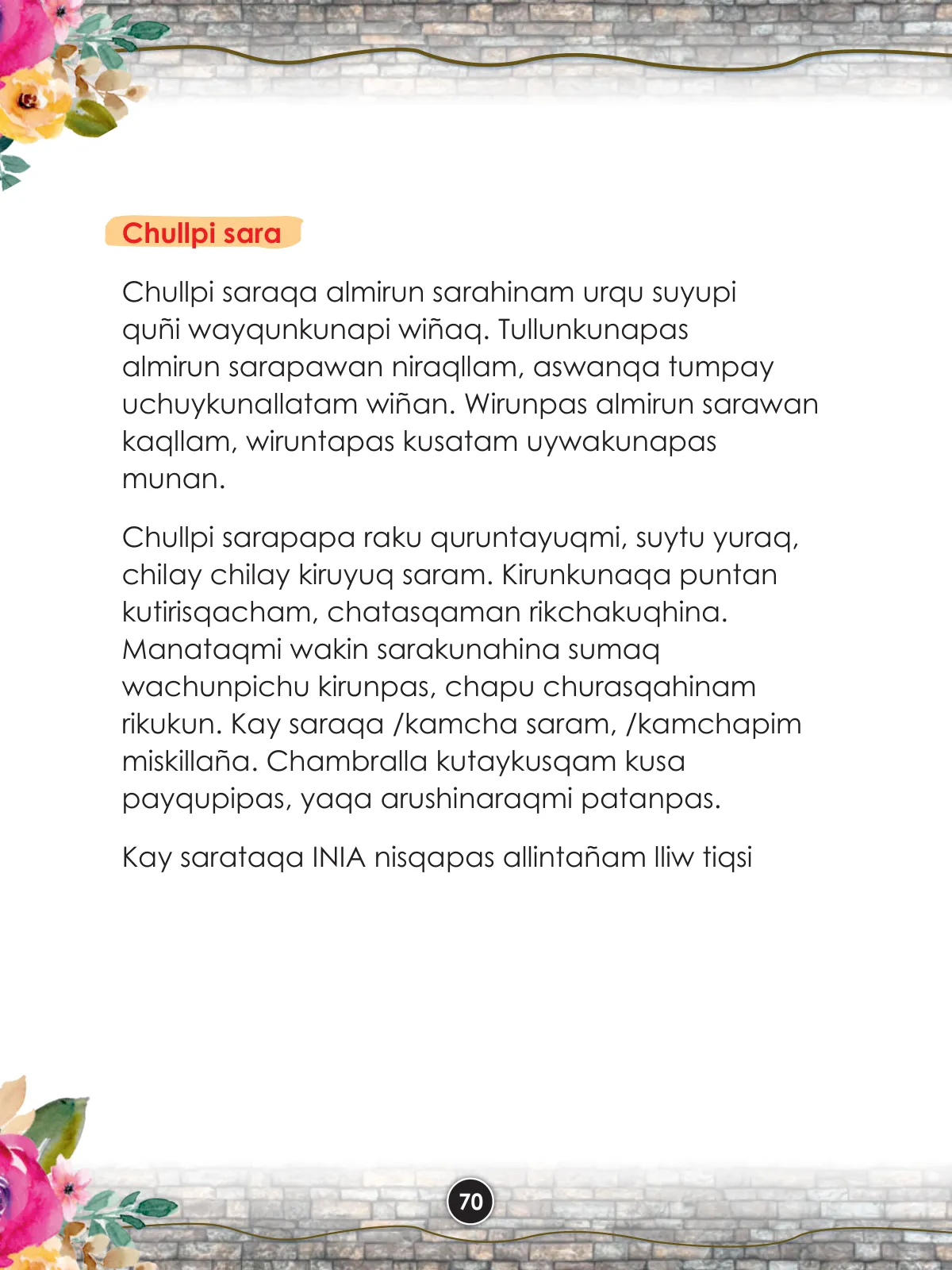 Miniatura página 72 de Llaqtanchikpa kawsayninkuna - Chanka. Saberes de los pueblos 1 - 1° Secundaria - Quechua chanka · 2023