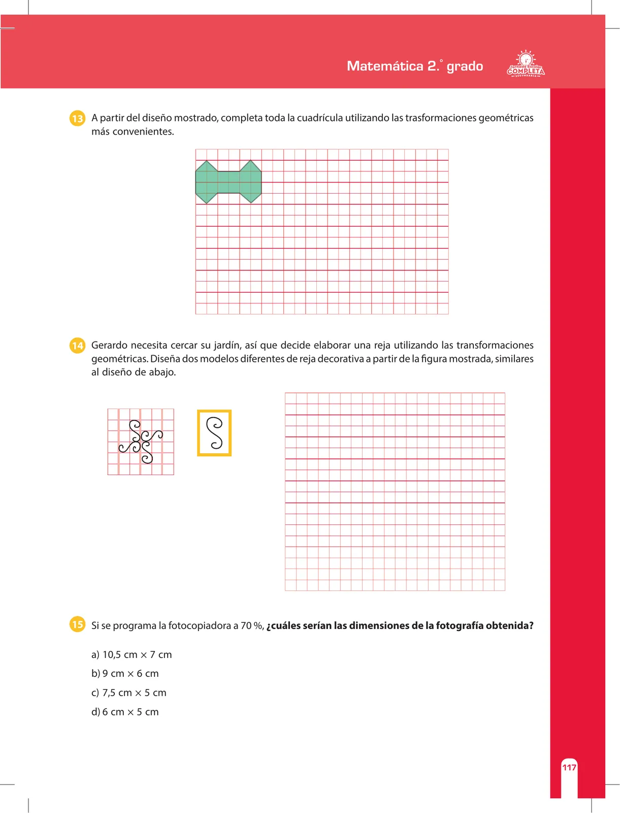 Página 117 de Matemática 2 : cuaderno de reforzamiento pedagógico - JEC · 2016