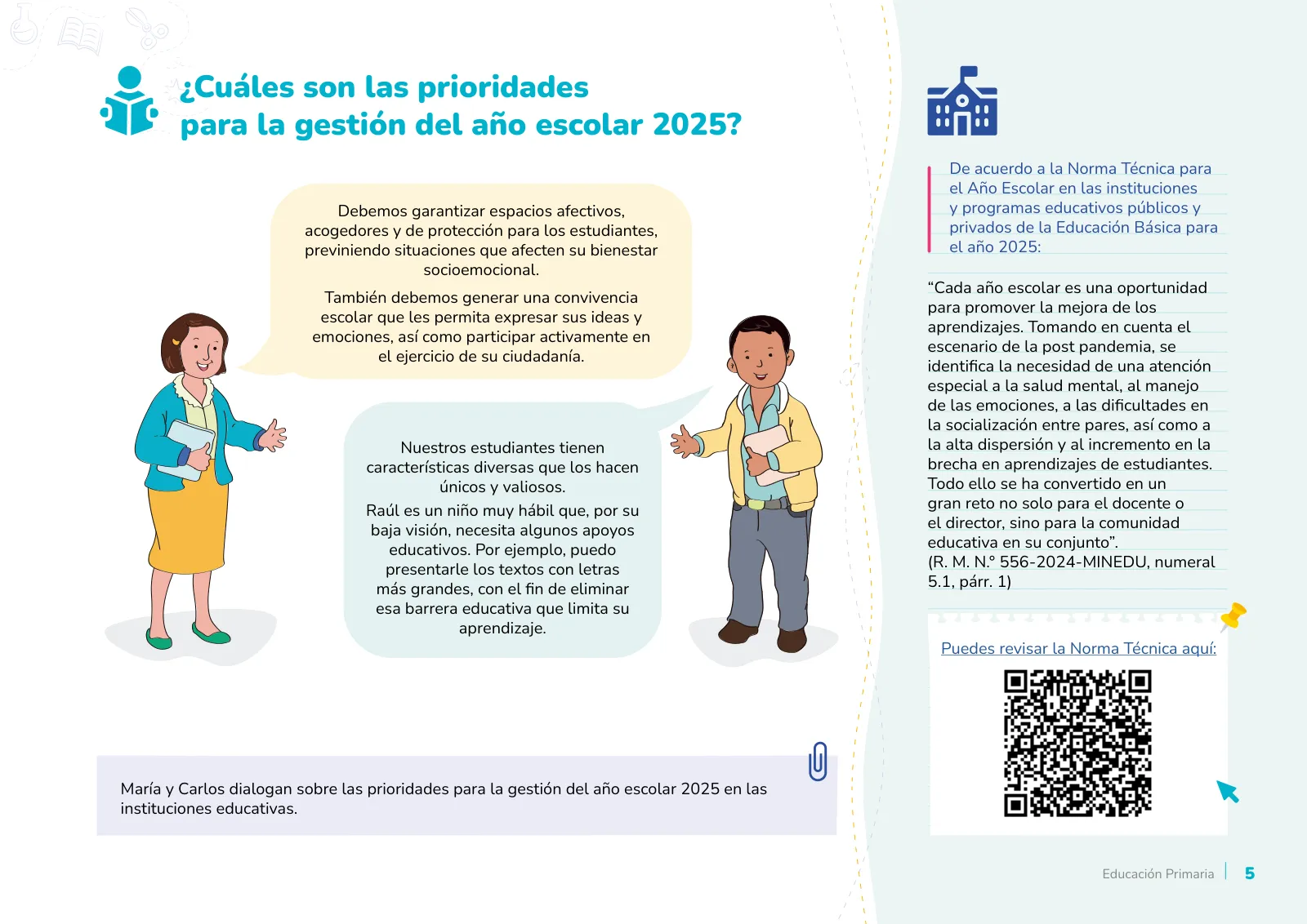 Miniatura página 5 de Orientaciones para el inicio del año escolar 2025 : educación primaria · 2025