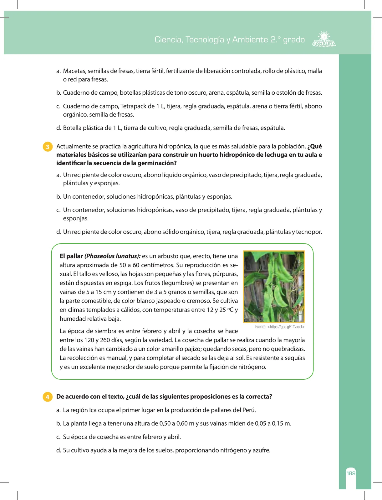 Página 189 de Ciencia, Tecnología y Ambiente 2 : cuaderno de reforzamiento pedagógico - JEC · 2016