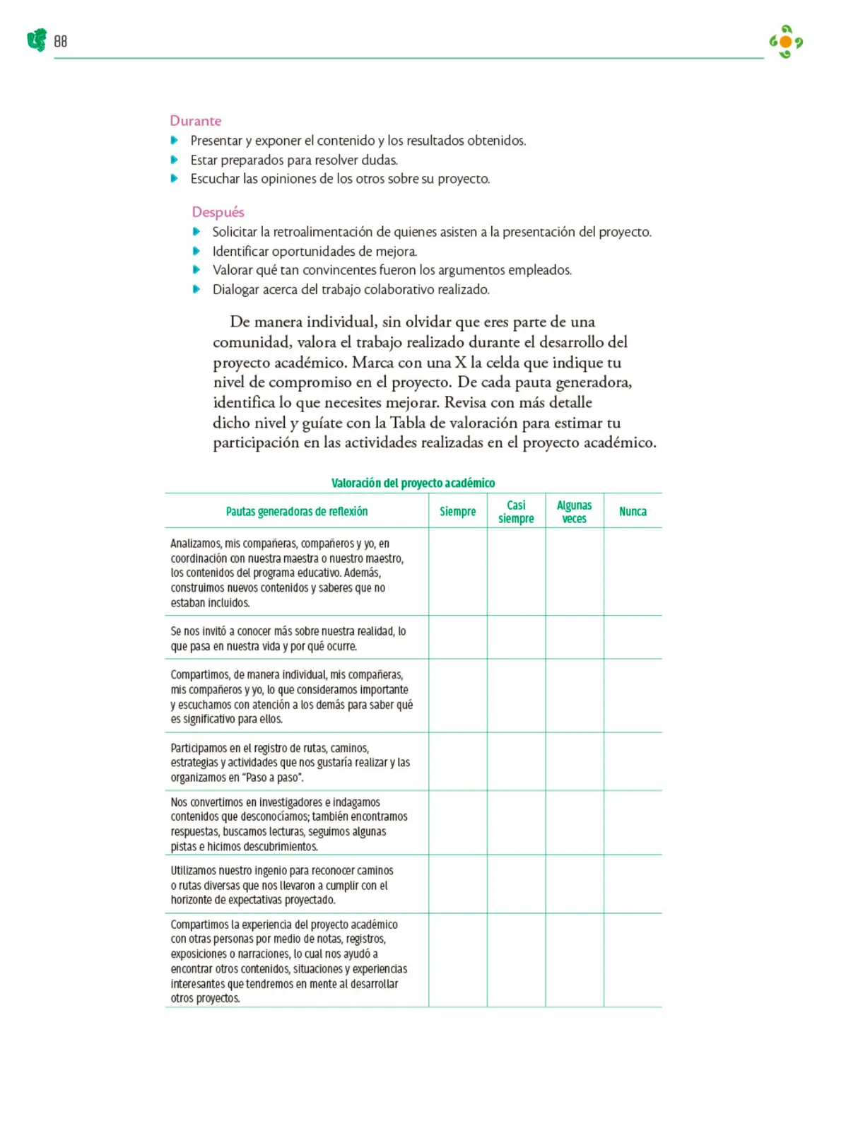 Miniatura página 89 de Colección Ximhai. Nuestro libro de Proyectos. Tomo I.   Libro de Educación Telesecundaria Grado 1°  Ciclo Escolar 2025 - 2026