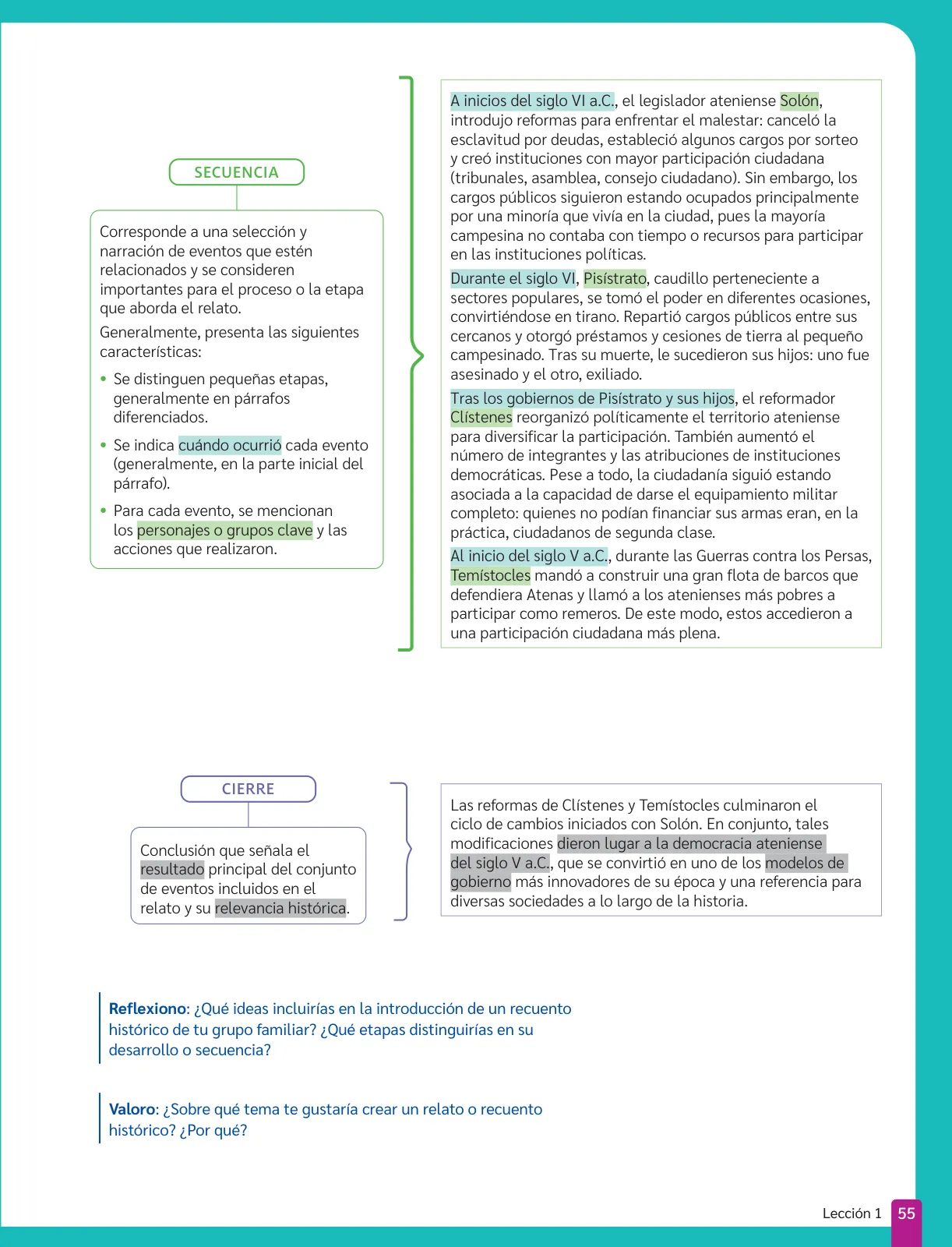 Página 57 de Historia, Geografía y Ciencias Sociales – Séptimo Básico | Texto del Estudiante MINEDUC – Descargar PDF · 2024