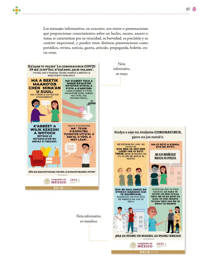 Página 168 de Colección Ximhai. Lenguajes. Libro de Educación Secundaria Grado 1° Ciclo Escolar 2025 - 2026