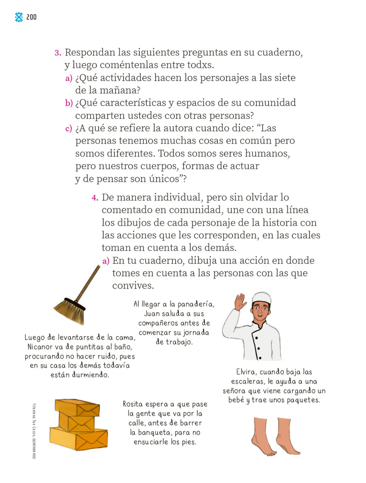 Página 201 de Proyectos Comunitarios.   Libro de Educación Primaria Grado 1°  Ciclo Escolar 2025 - 2026