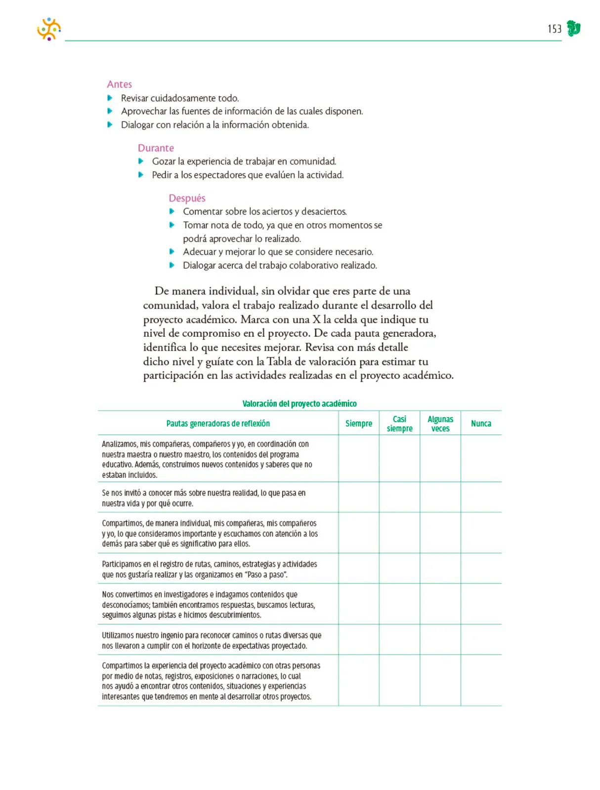 Página 154 de Colección Ximhai. Nuestro libro de Proyectos. Tomo III. Libro de Educación Telesecundaria Grado 1° Ciclo Escolar 2025 - 2026