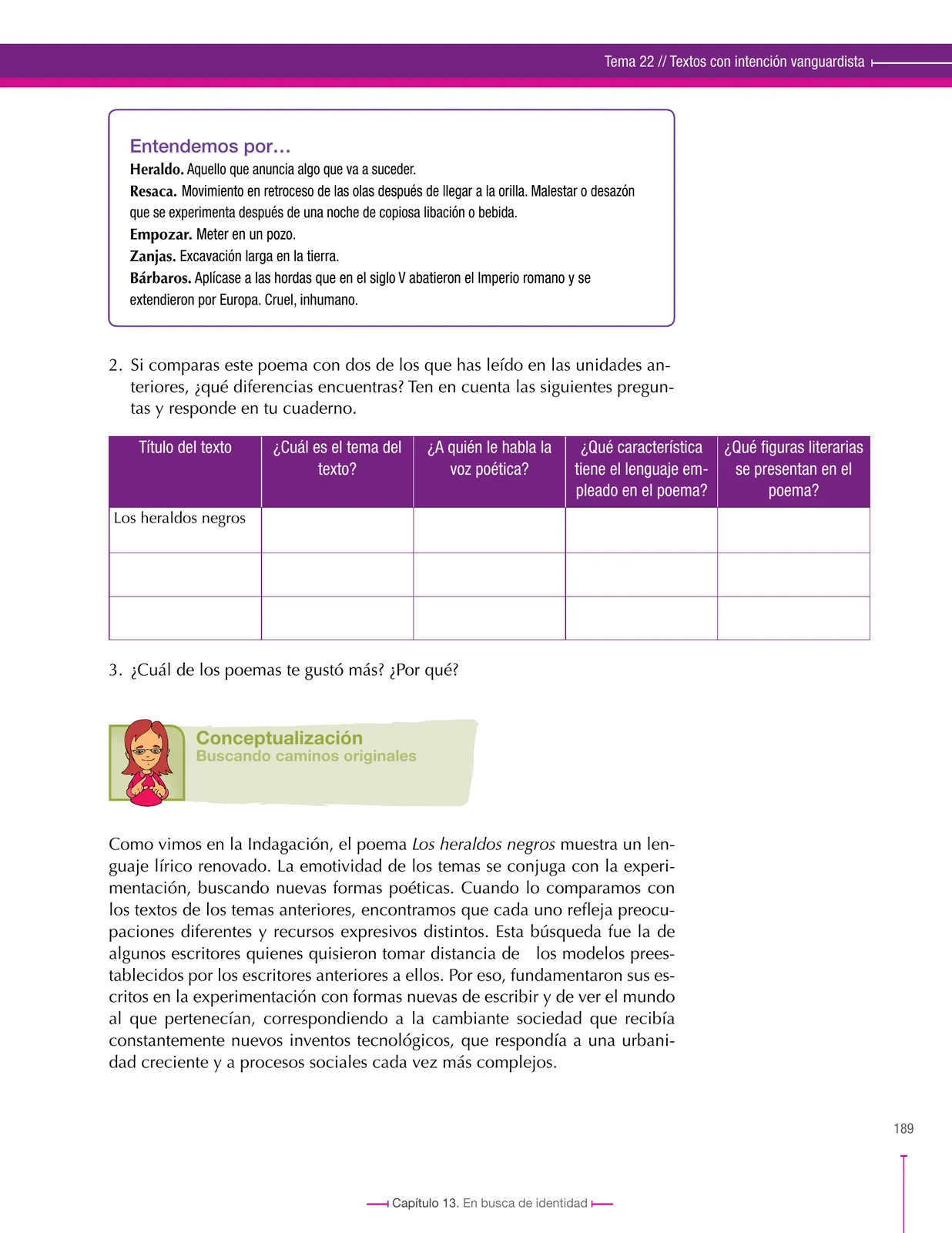 Página 189 de Lenguaje 9° · Secundaria Activa
