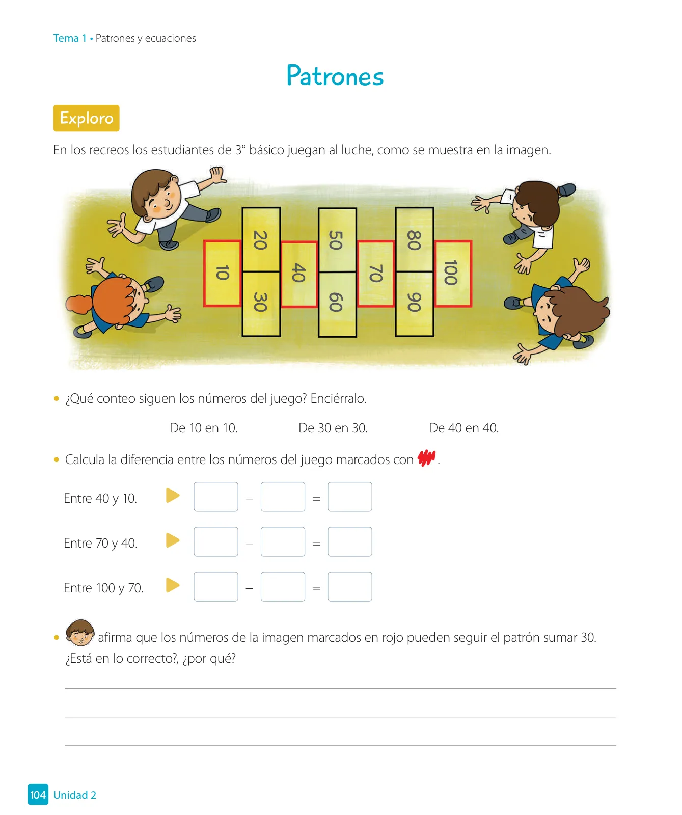 Página 106 de Matemática – Tercero Básico | Texto del Estudiante MINEDUC – Descargar PDF · 2024