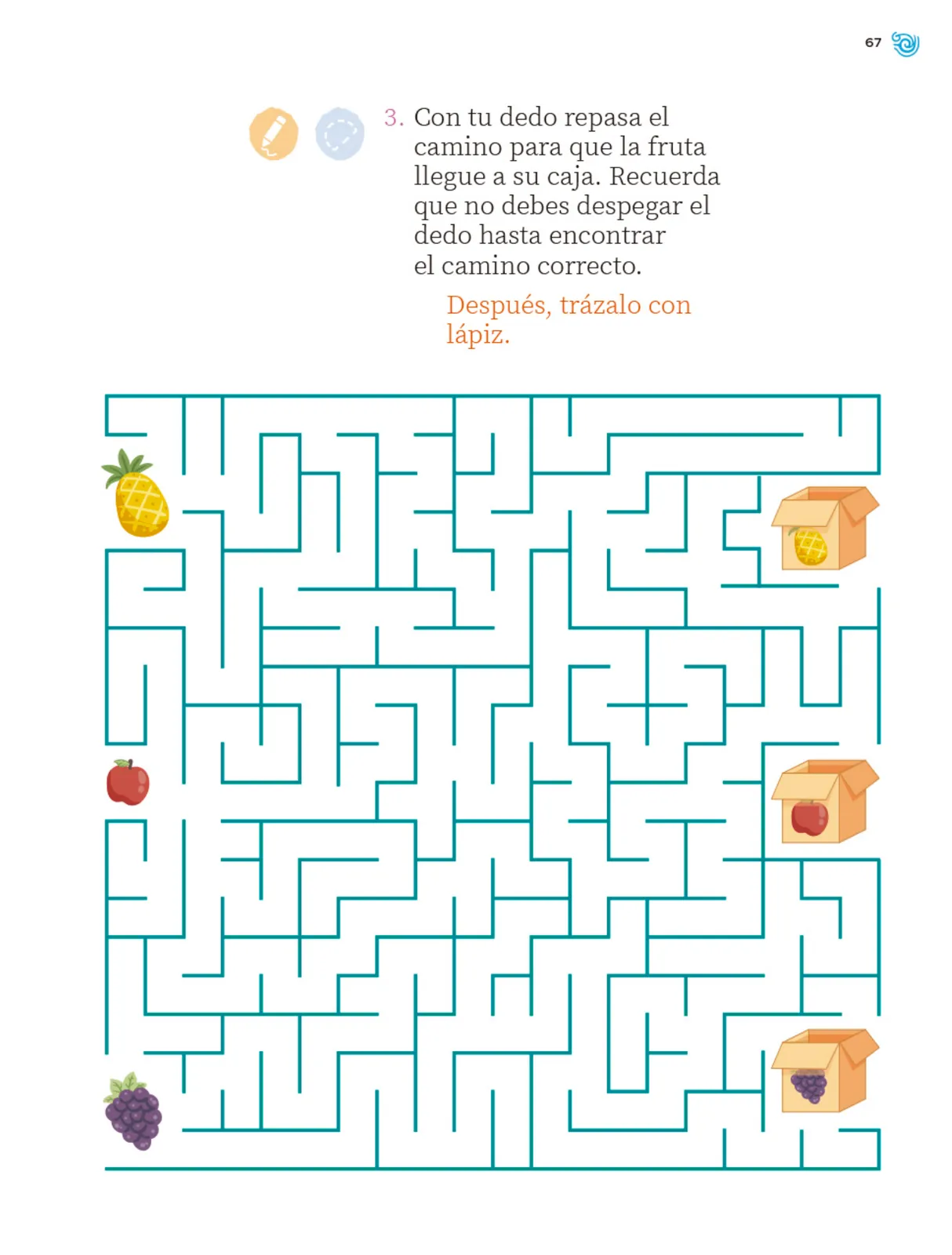 Miniatura página 68 de Múltiples lenguajes. Trazos y palabras.   Libro de Educación Primaria Grado 1°  Ciclo Escolar 2025 - 2026